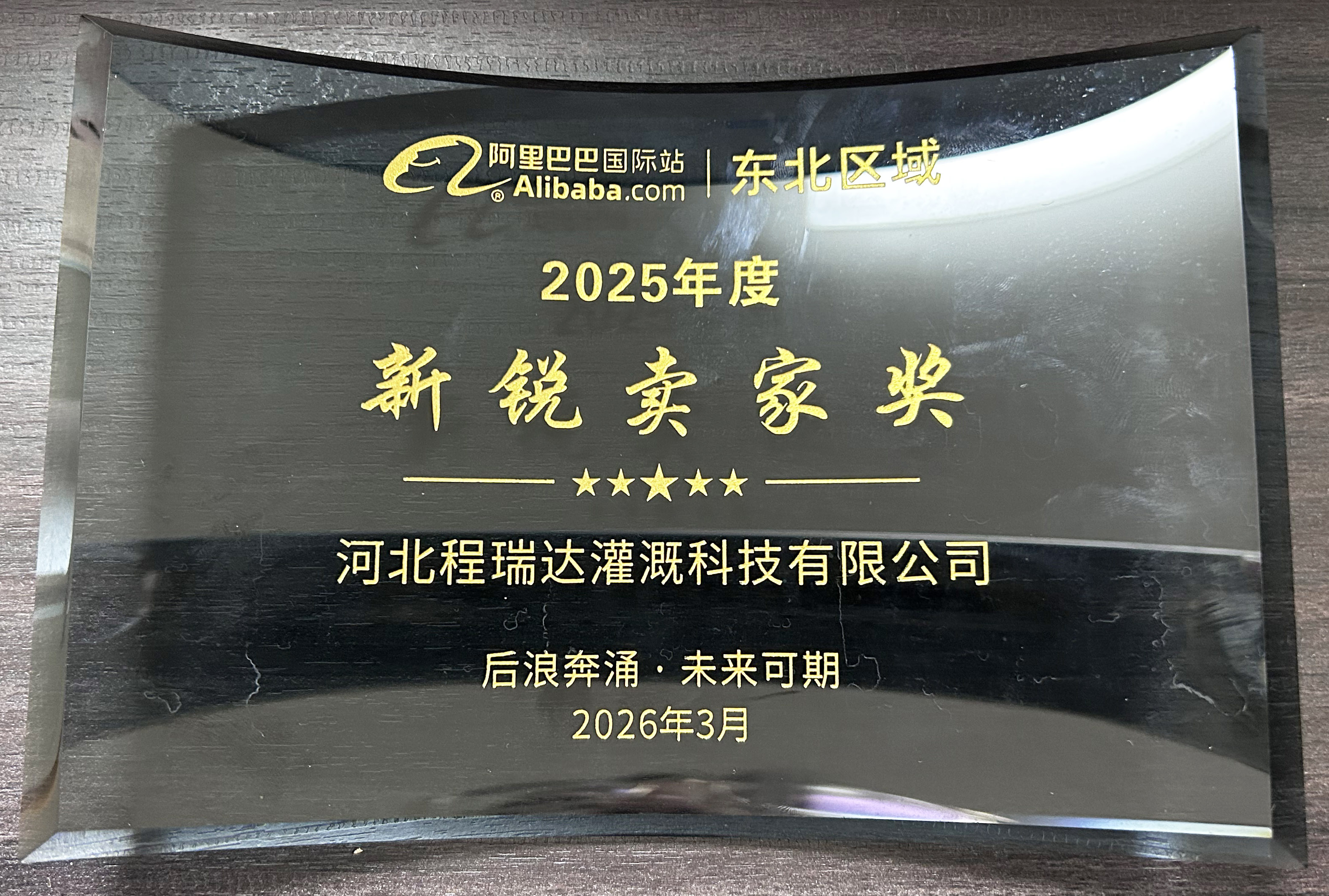 商洛程瑞达灌溉 | 荣获阿里国际站新锐卖家奖